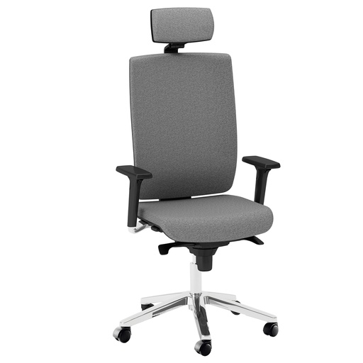 [D96225] Poltrona semidirezionale Kind KIPGT grigio chiaro c/ bracc. regolabili+poggiate