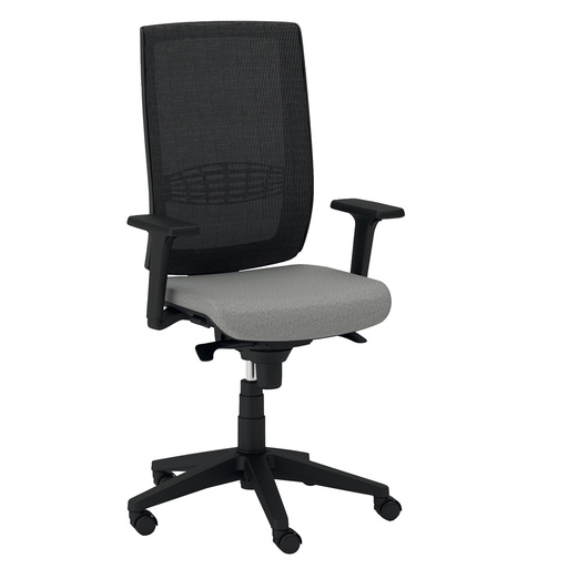 [D96227] Poltrona semidirezionale Kind KIAN grigio chiaro con braccioli regolabili