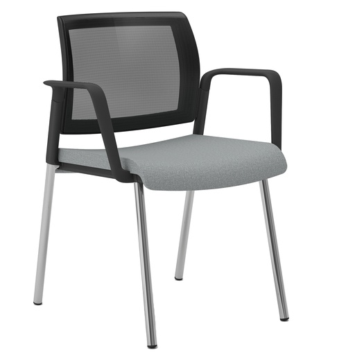 [D96229] Seduta attesa Kind KI4GTBR grigio chiaro con braccioli inclusi