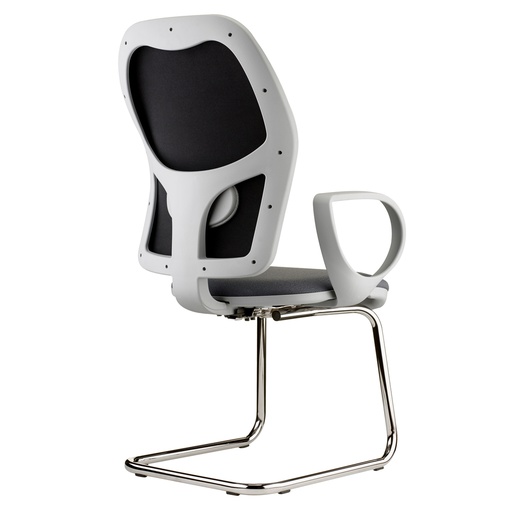 [D96336] Seduta attesa Hubble grafix HUSGR nero/grigio con braccioli fissi