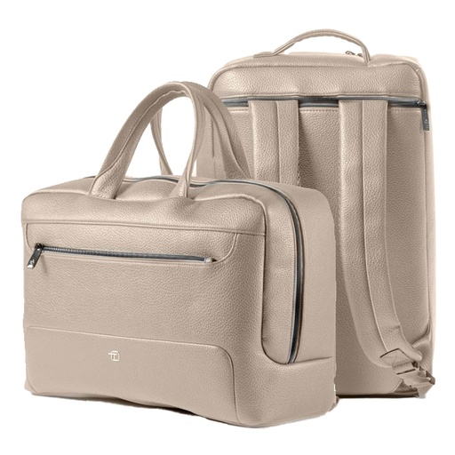 [D96374] Bi-Bag Gate Trended ecopelle dim. 42x28x14cm ghiaccio InTempo