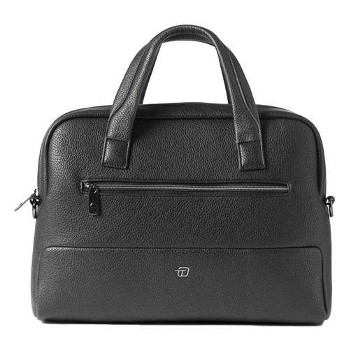 [D96385] Borsa c/manici slim Gate Trended ecopelle dim.41x30x7cm nero InTempo