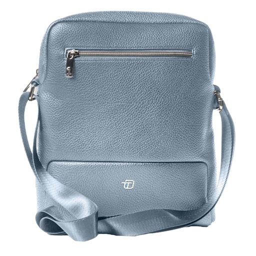 [D96387] City bag medium Gate Trended ecopelle dim. 25x30x6cm azzurro InTempo