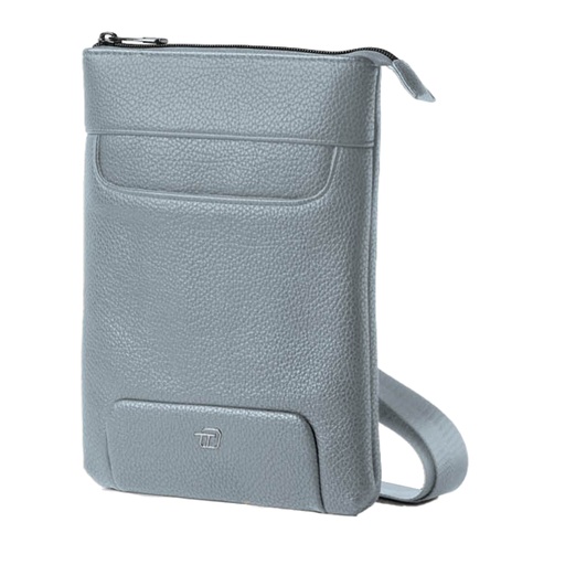 [D96390] City bag piccola Gate Trended ecopelle dim. 20x26x2cm azzurro InTempo