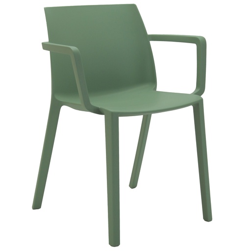 [D96452] Seduta attesa Dora DORBR verde con braccioli inclusi