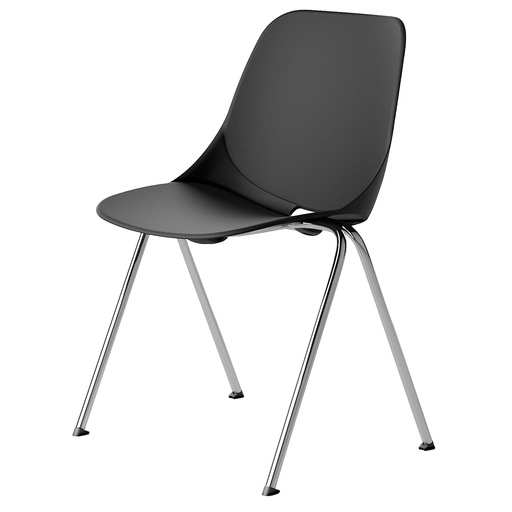[D96454] Seduta attesa Quick QKB nero senza braccioli