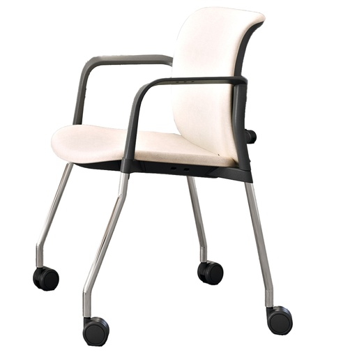 [D96463] Seduta attesa Nik NIC4R beige con braccioli inclusi