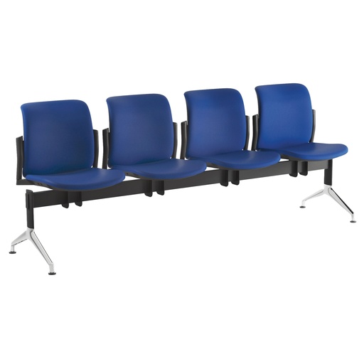 [D96466] Panca attesa Nik NI4P 4 posti blu senza braccioli