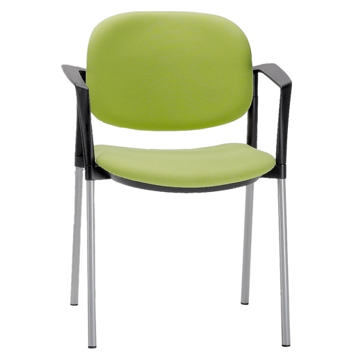 [D96489] Poltroncina visitatore Step SPGSBR verde con braccioli inclusi