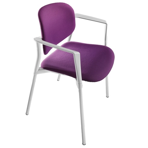 [D96490] Poltroncina visitatore Step SPBSBR prugna con braccioli inclusi