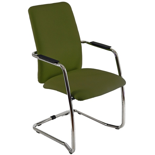 [D96494] Poltroncina visitatore Lithium LTLTA verde bruciato con braccioli inclusi