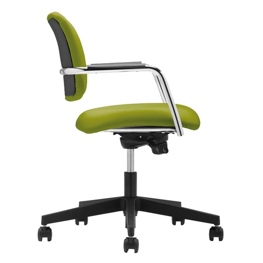 [D96496] Poltroncina visitatore Lithium LTG verde con braccioli inclusi