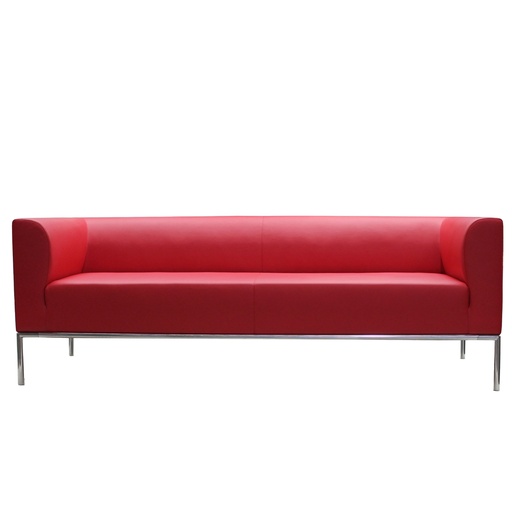 [D96569] Divanetto Diwa DW3 3 posti rosso braccioli inclusi