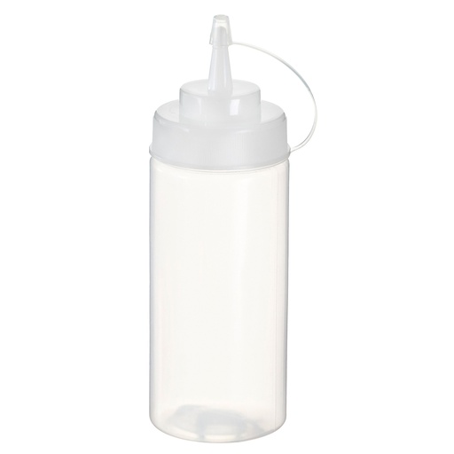 [D96595] Squeeze bottle trasparente per salse 500ml Leone