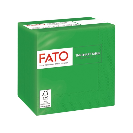 [D96617] 100 tovaglioli carta 24x24cm 2 Veli Verde Smeraldo Fato