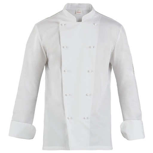 [D96640] Giacca da cuoco Adriano a manica lunga Tg. XL bianco
