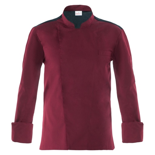 [D96653] Giacca da cuoco Raul a manica lunga Tg. M bordeaux