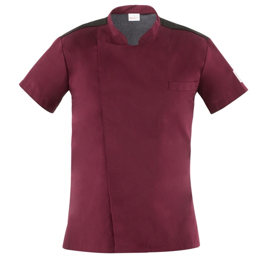 [D96663] delist Giacca da cuoco Thiago a manica corta Tg. M bordeaux