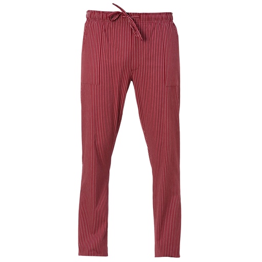 [D96673] Pantalone da cuoco Enrico Tg. M gessato bordeaux