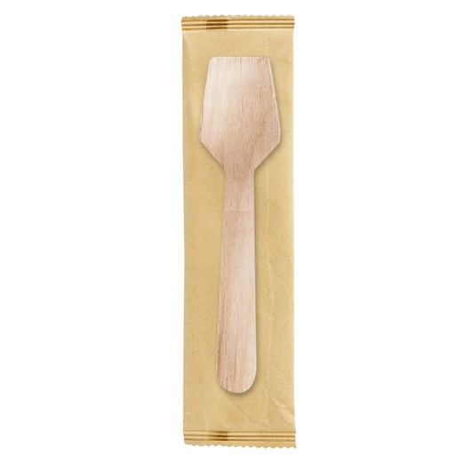 [D96705] 2000 Palettine gelato monouso in legno imbustate singolarmente 9,6cm Signor Bio