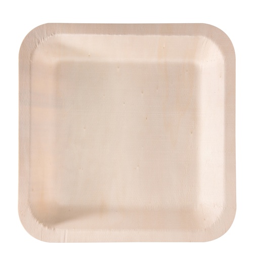 [D96710] 50 Piatti monouso in legno quadrati 25 x 25cm Signor Bio (Delist)