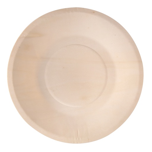 [D96711] 50 Piatti monouso in legno tondi D 21,5cm Signor Bio (Delist)