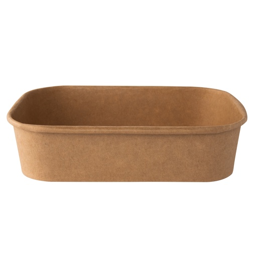 [D96725] 50 bowl rettangolari monouso 500ml cartoncino avana Signor Bio