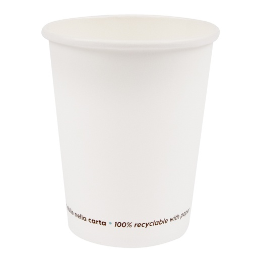 [D96730] 50 Bicchieri in carta 250ml bianco Signor Bio