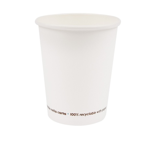 [D96731] 50 Bicchieri in carta 350ml bianco Signor Bio
