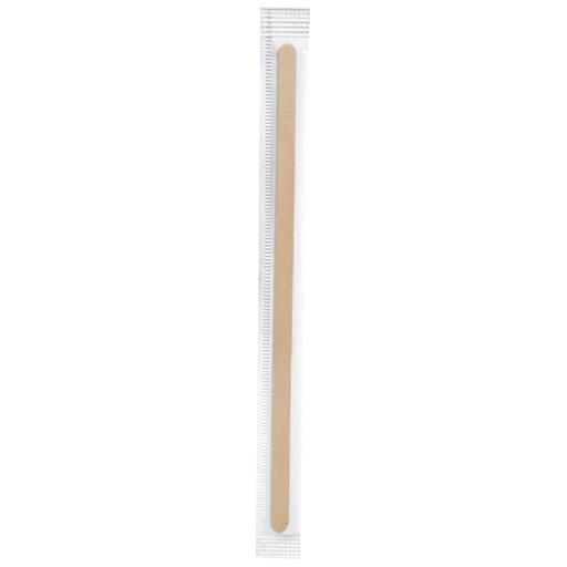 [D96732] 100 Palettine caffE' di legno imbustati singolarmente 11cm Signor Bio