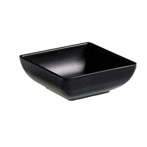 [D96744] Ciotolina quadrata fingerfood in melamina nera 7,5x7,5x2,7cm Leone