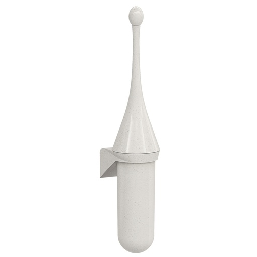 [D96763] Portascopino da parete per bagno bianco Woodplastic