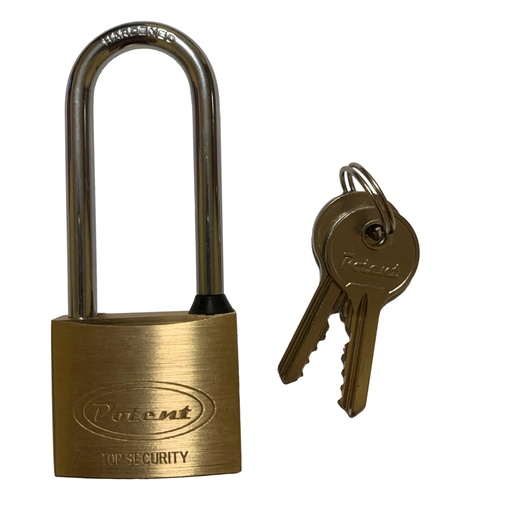 [D96786] Lucchetto ad arco lungo 40mm acciaio cromato Metalplus