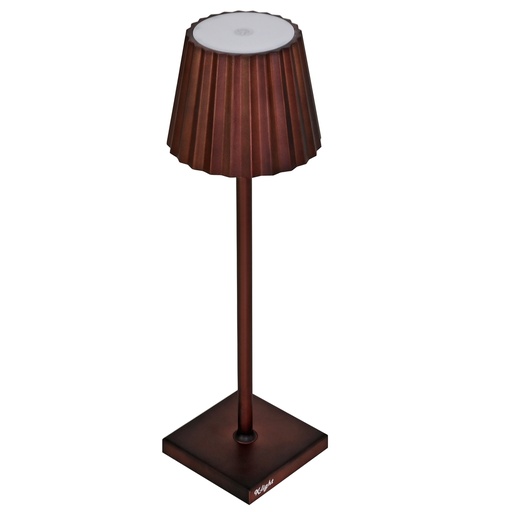 [D96869] Lampada da tavolo a LED in alluminio e PMMA ruggine