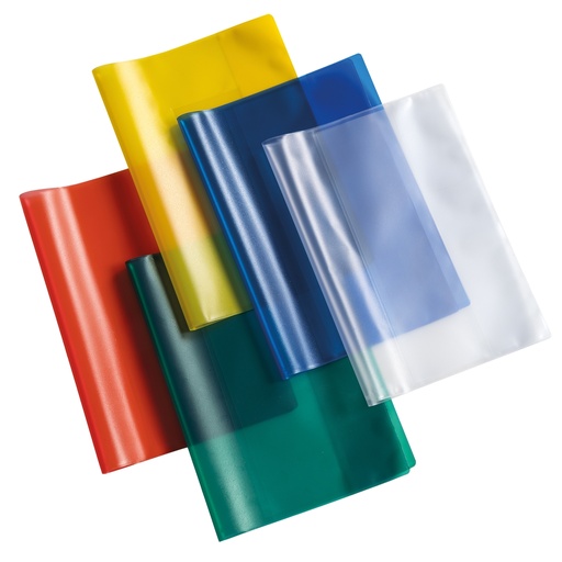 [D96951] Coprimaxi Glass PP goffrato rosso A4 c/alette Ri.Plast