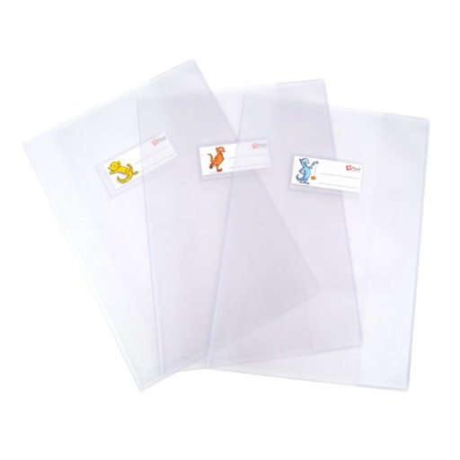 [D96955] Copriquaderno Superseta PVC goffrato neutro A5 c/alette e portanome Ri.Plast