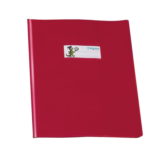 [D96962] Copriquaderno PVC lucido coprente GreenLine A5 c/alette rosso RiPlast