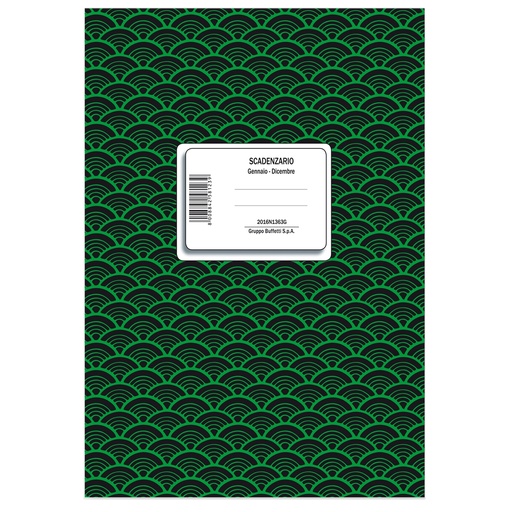 [D97035] Registro scadenzario spiral. gen/dic 10pag/mese 24x17cm 2016N1363G Data Ufficio