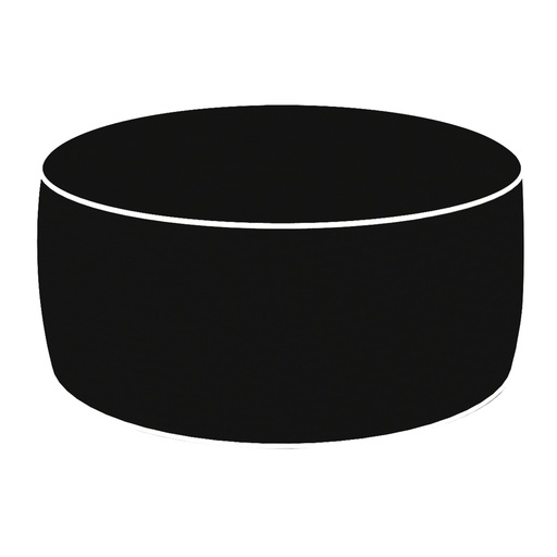 [D97213] Pouf Ottoman nero H 23x53 D cm