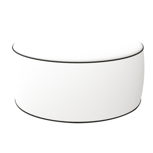 [D97214] Pouf Ottoman bianco H 23x53 D cm