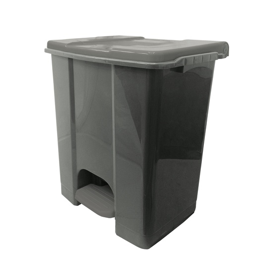 [D97422] Contenitore mobile a pedale in plastica riciclata Ecoconti 60lt grigio e grigio