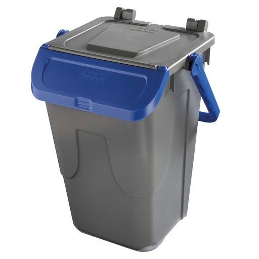 [D97439] Contenitore portarifiuti Ecology 35Lt c/sportello e maniglione blu