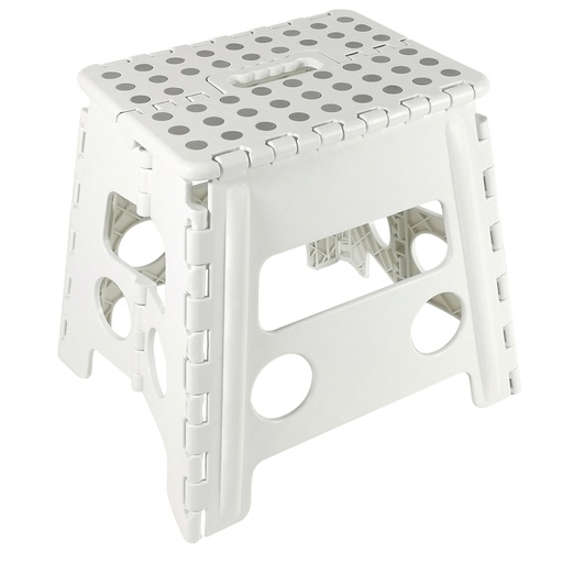 [D97449] Sgabello Clic Clac alto bianco 30x22x32cm