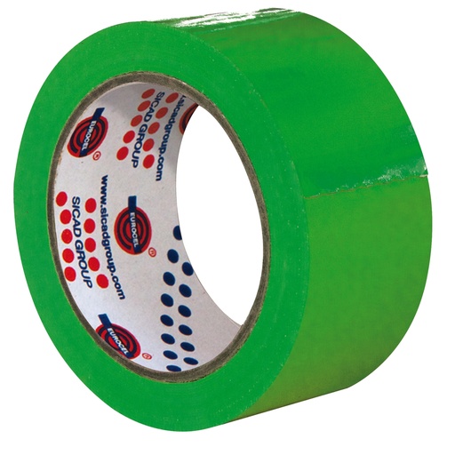 [D97487] Nastro adesivo 50mm x 66m Verde PVC 350 Eurocel