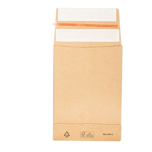 [D97511] 250 Sacchetti a fondo quadro E-Green carta kraft avana C5 16,2x22,9x4+10cm