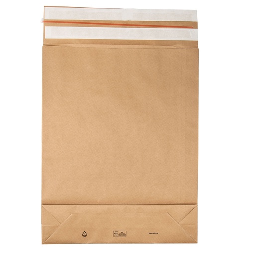 [D97515] 100 Sacchetti a fondo quadro E-Green carta kraft avana 40x50x10 +10 cm