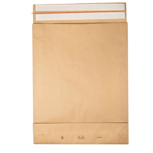 [D97516] 100 Sacchetti a fondo quadro E-Green carta kraft avana 45x57x10 +10 cm