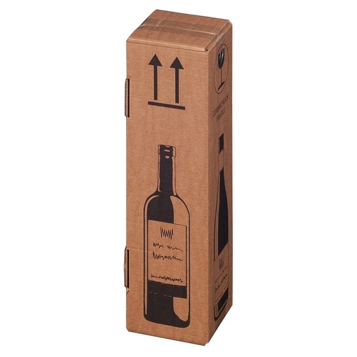 [D97524] 20 Scatole per una bottiglia Wine Pack 10,5x10,5x42cm