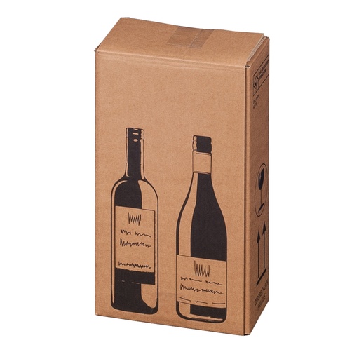 [D97525] 10 Scatole per due bottiglie Wine Pack 20,4x10,8x36,8cm