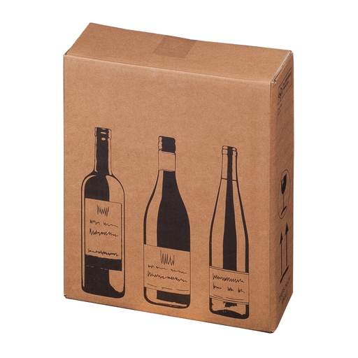 [D97526] 10 Scatole per tre bottiglie Wine Pack 30,5x10,8x36,8cm
